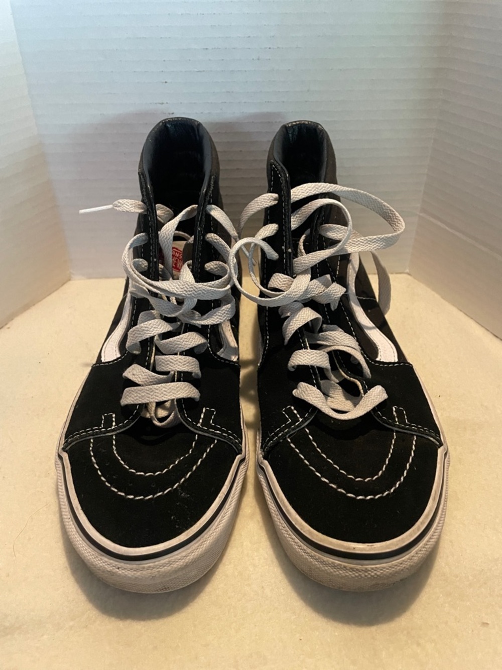 Vans Black and White High-Top Sneakers
